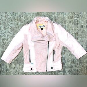 Sugarfly Pink Jacket Faux Leather Size 4T